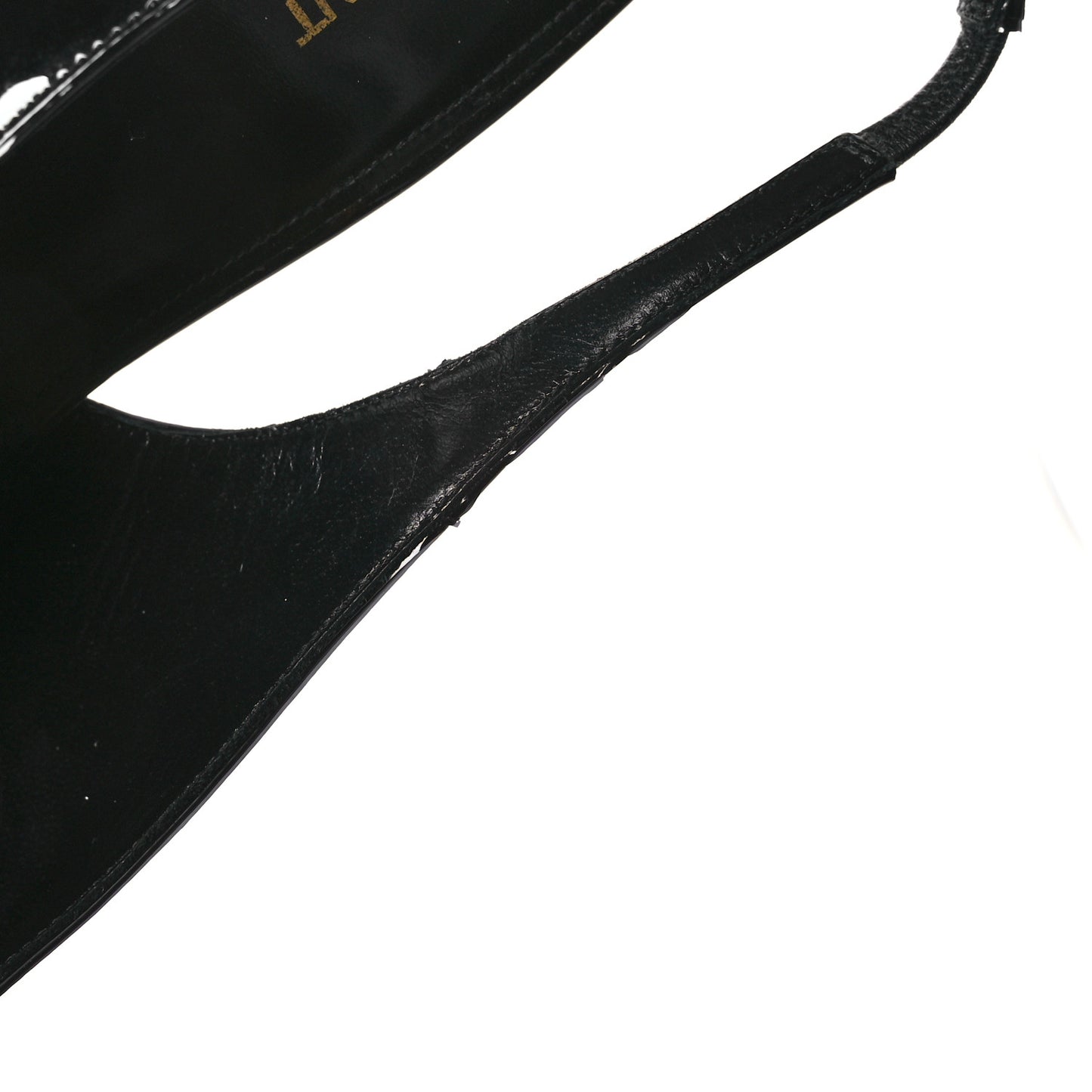 Patent Calfskin Kiss 105 Slingback Pumps 41 Black