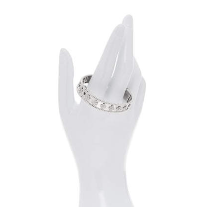 Van Cleef & Arpels 18K White Gold Diamond Perlee Clovers Bangle Bracelet XS 2 of 8