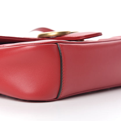 Gucci Calfskin Matelasse Mini GG Marmont Shoulder Bag Hibiscus Red 9 of 11