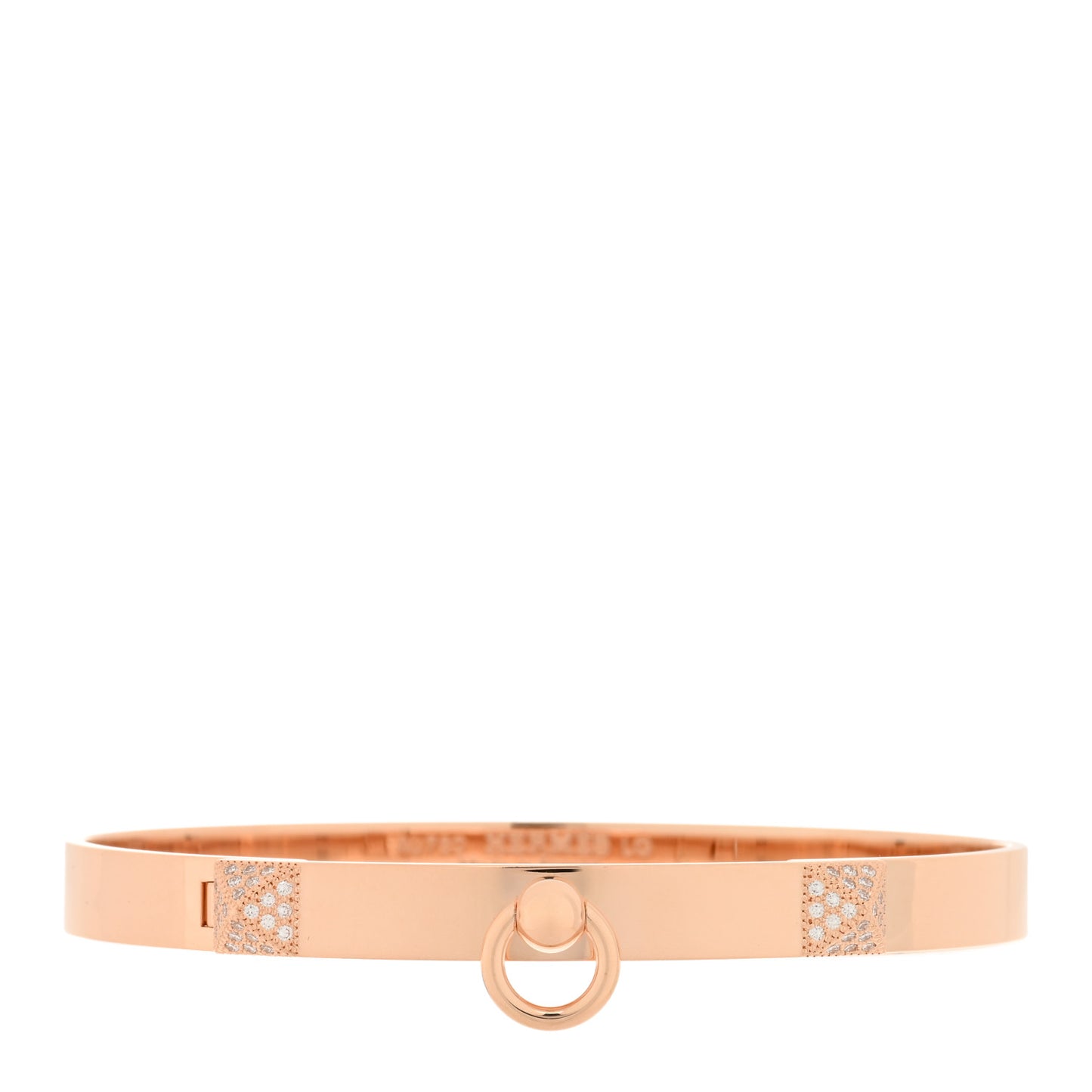 18K Rose Gold Diamond PM Collier De Chien Bracelet LG