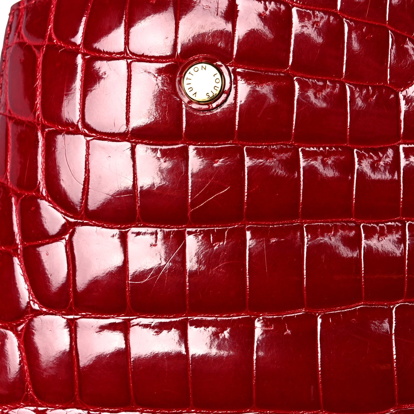Crocodile Brilliant Montaigne MM Rouge