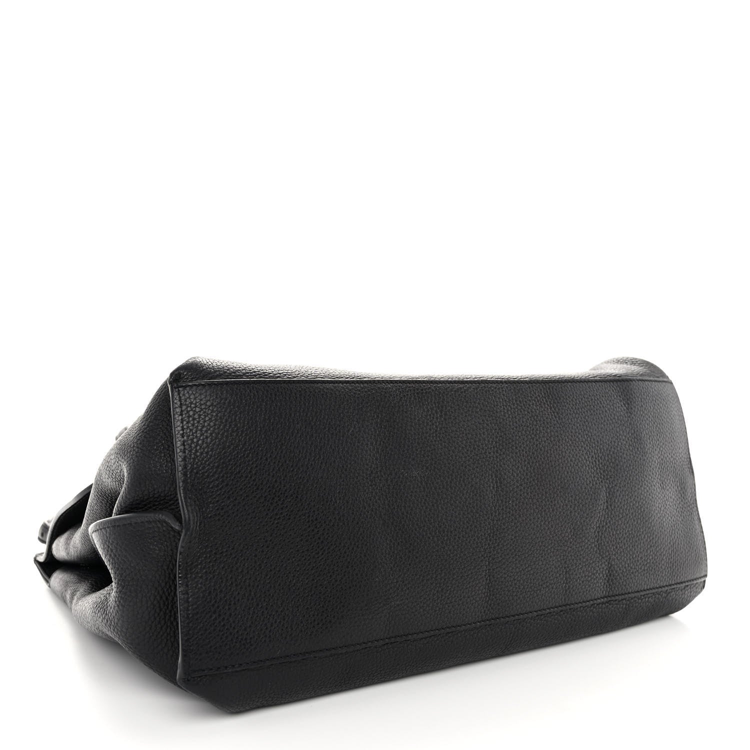 Gucci Pebbled Calfskin Large Bamboo Daily Top Handle Bag Black 4 of 11