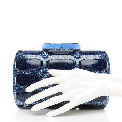 Gucci Plexiglass Glitter Aristrographic Box Clutch Classic Marine 2 of 8