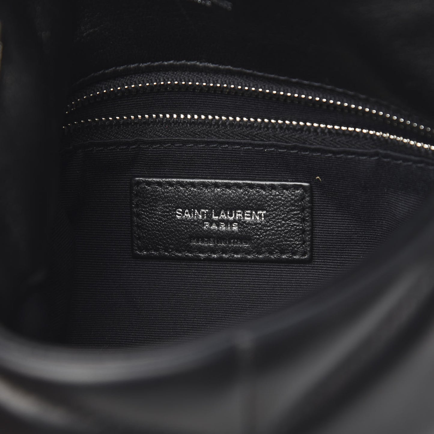 Lambskin Quilted Toy Loulou Puffer Monogram Chain Satchel Black