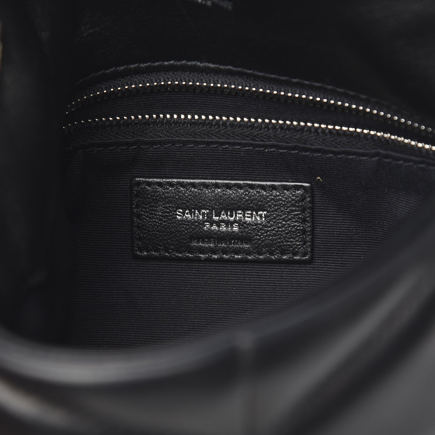 Saint Laurent Lambskin Quilted Toy Loulou Puffer Monogram Chain Satchel Black 6 of 11