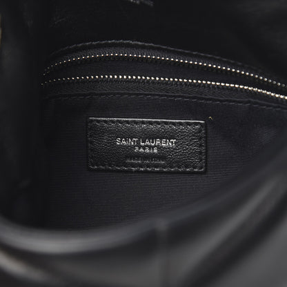 Saint Laurent Lambskin Quilted Toy Loulou Puffer Monogram Chain Satchel Black 6 of 11