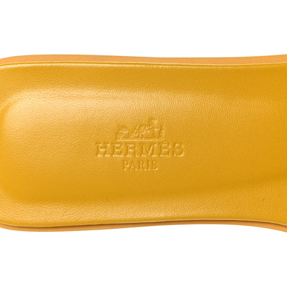 Hermes Epsom Oran Sandals 38.5 Jaune Sable 7 of 9