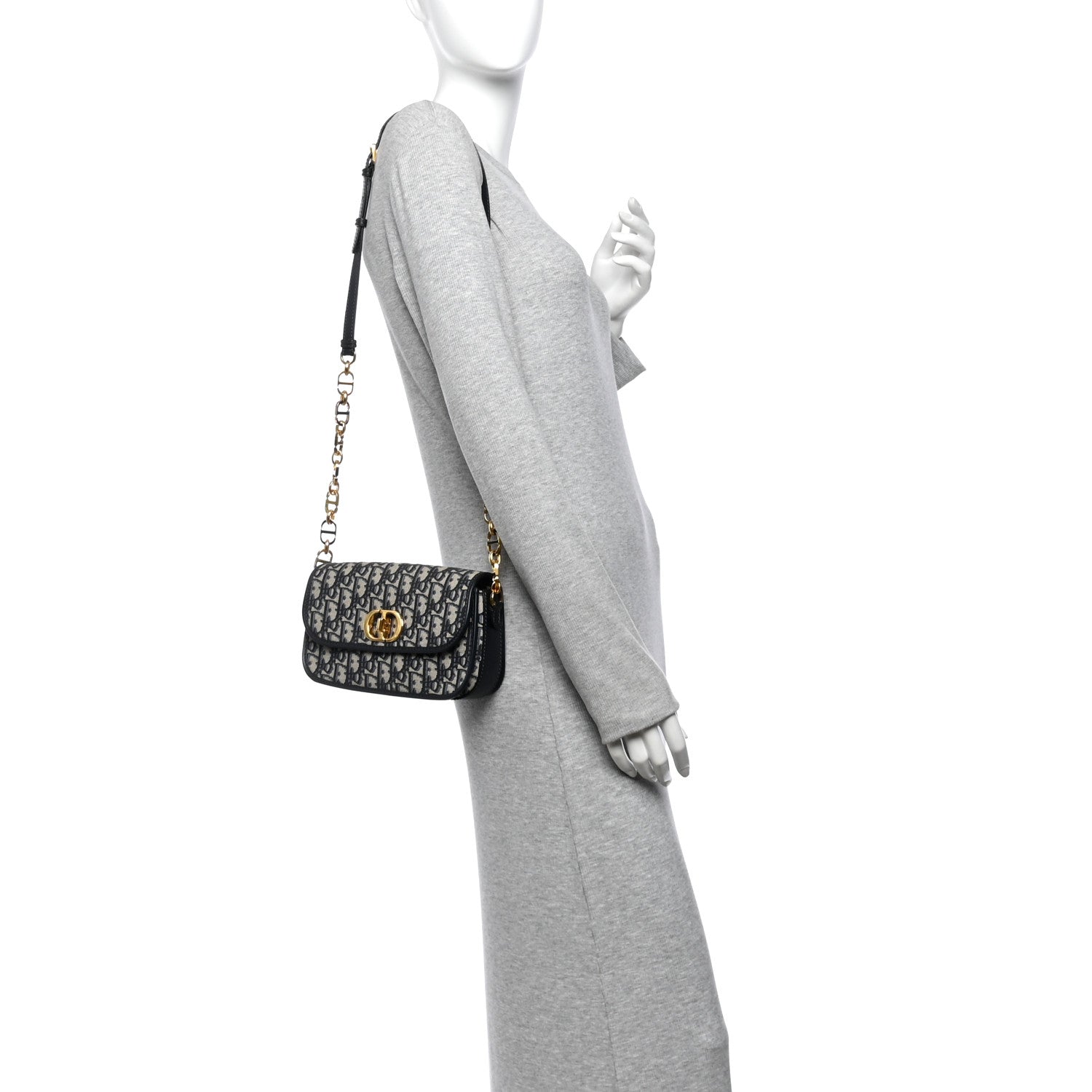 Christian Dior Oblique 30 Montaigne Avenue Bag Blue 2 of 10