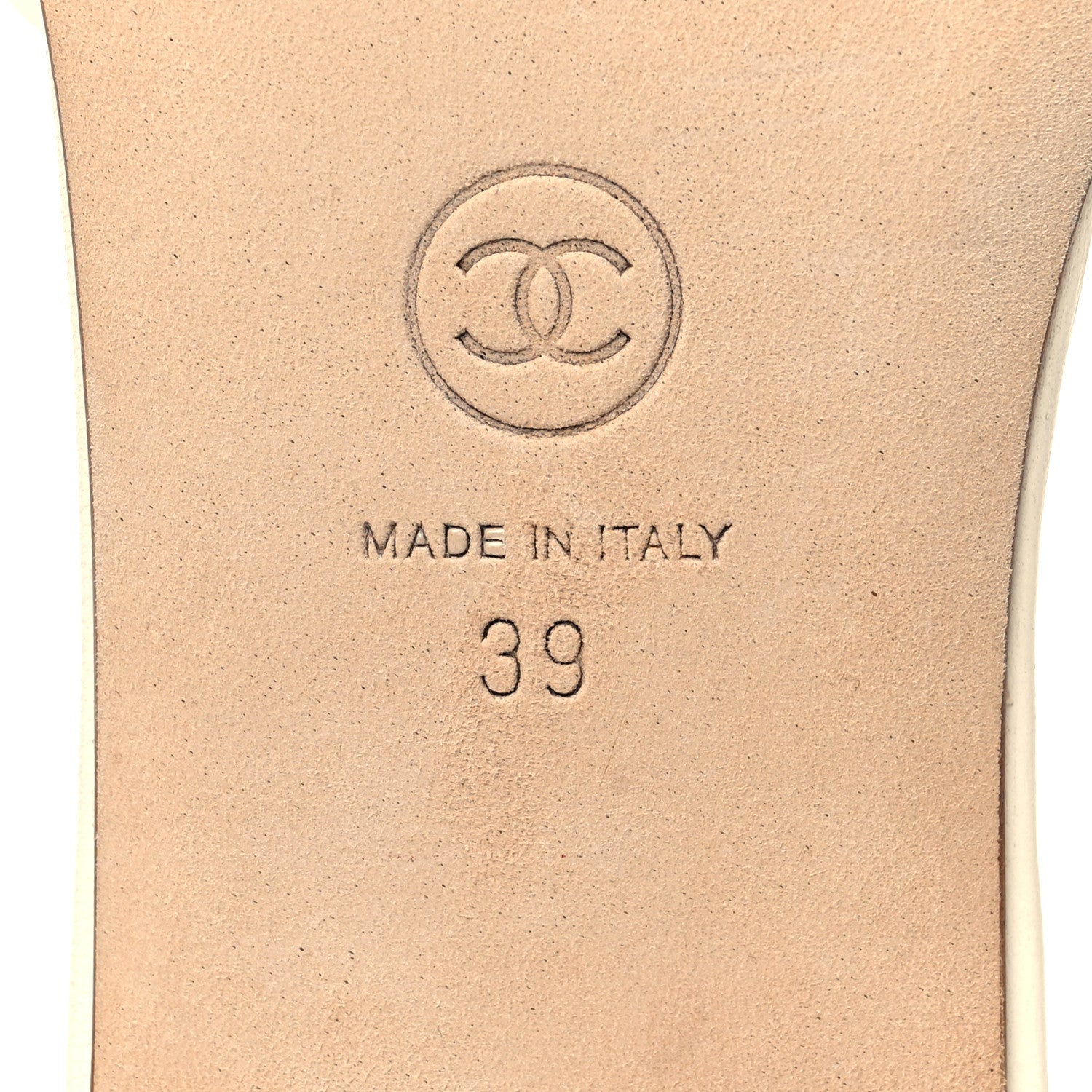 Chanel Calfskin Pearl CC Mules 39 Ivory 7 of 8