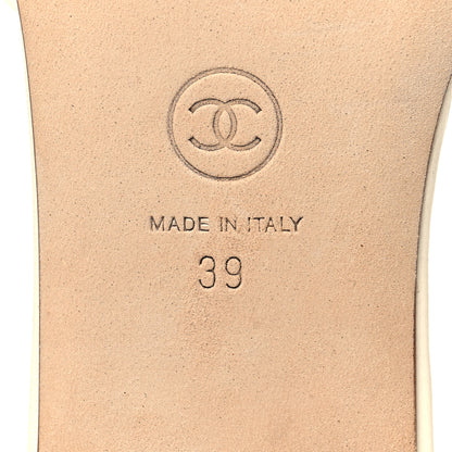 Chanel Calfskin Pearl CC Mules 39 Ivory 7 of 8