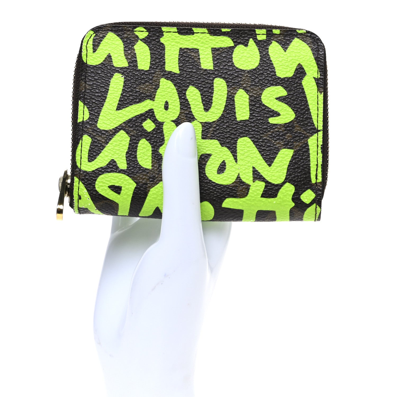 Louis Vuitton Monogram Graffiti Zippy Coin Purse Wallet Green 2 of 7
