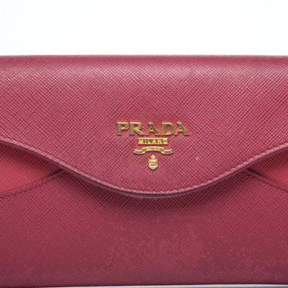 Prada Saffiano Continental Wallet Ibisco Peonia 7 of 15