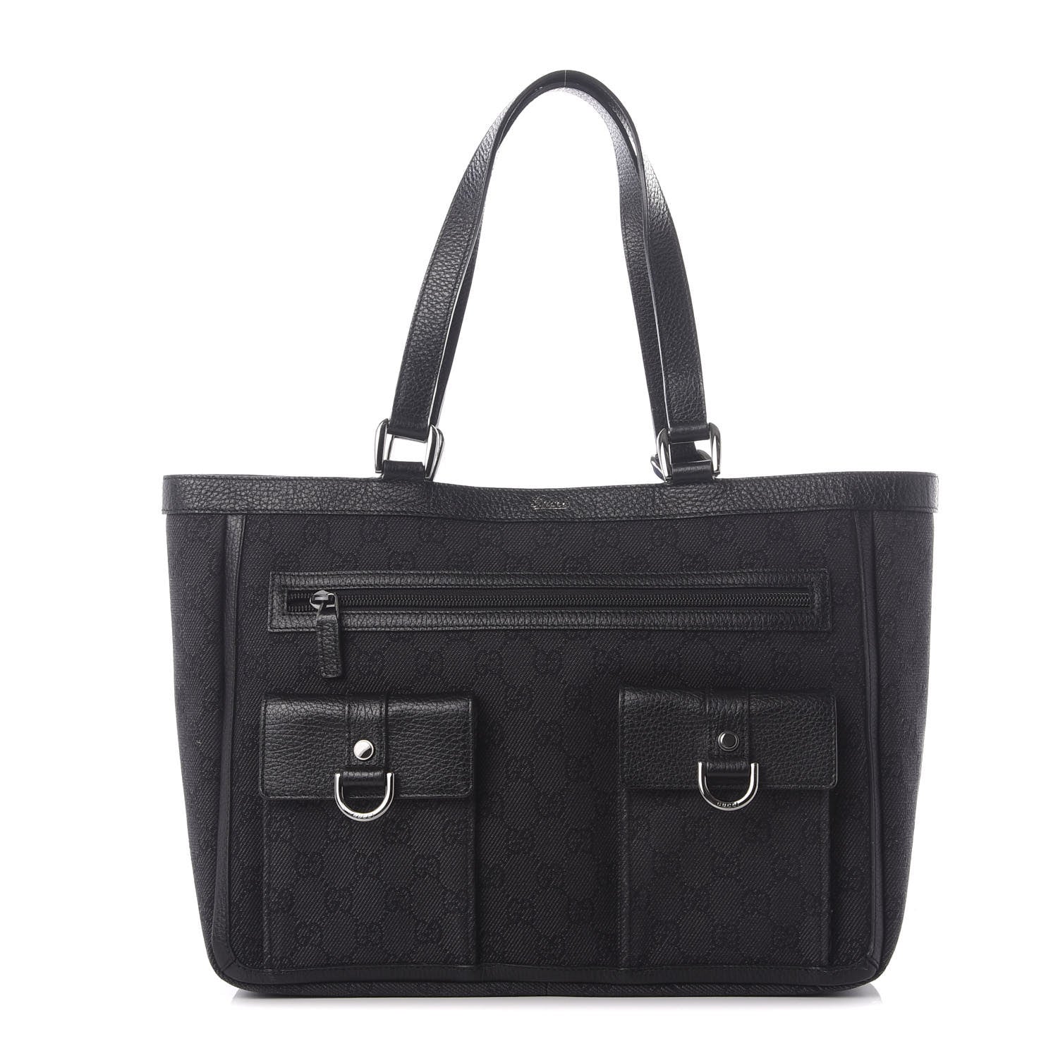 Gucci Monogram Abbey D Ring Tote Black 1 of 9