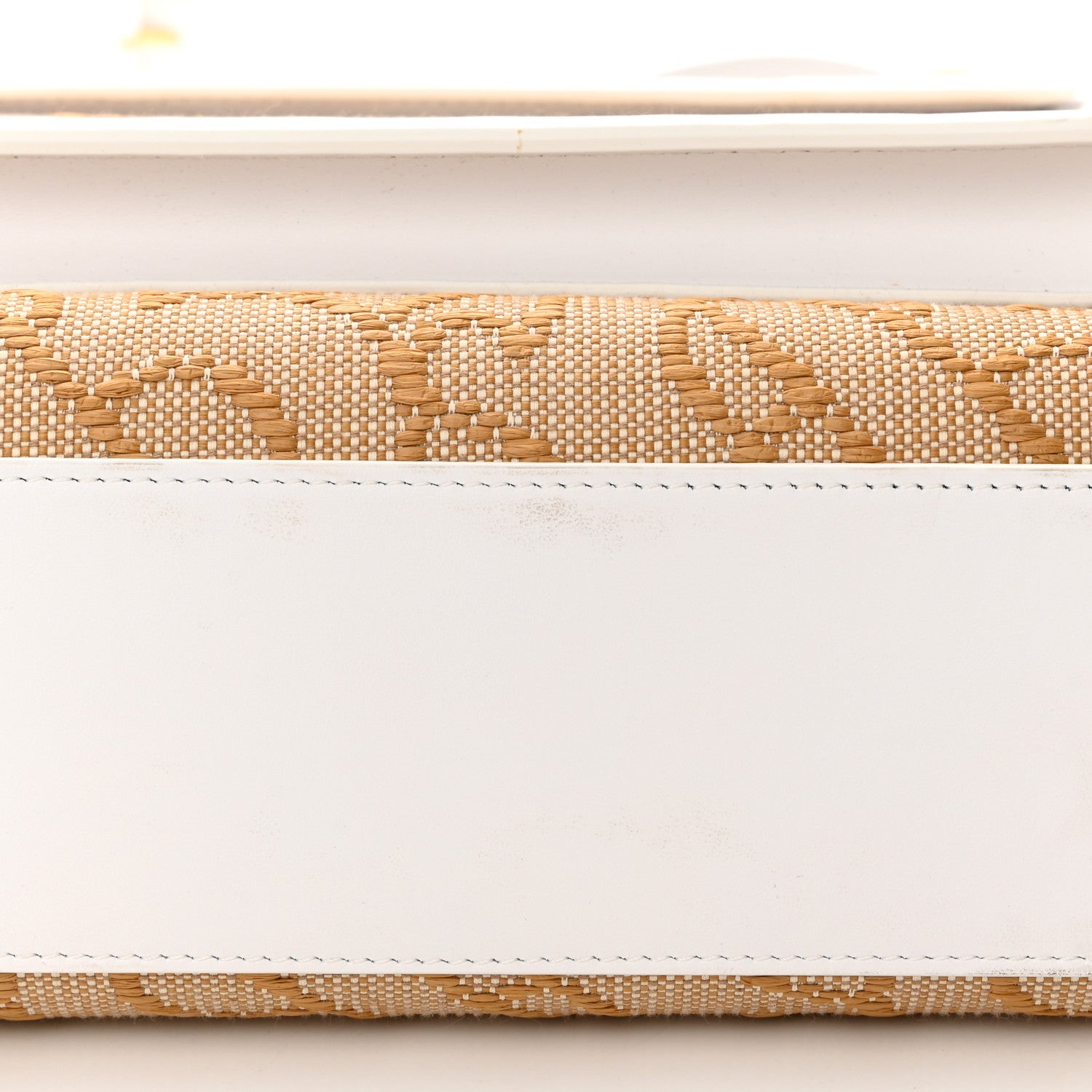 Burberry Monogram Canvas Smooth Calfskin Medium Pocket Bag White Beige 13 of 16