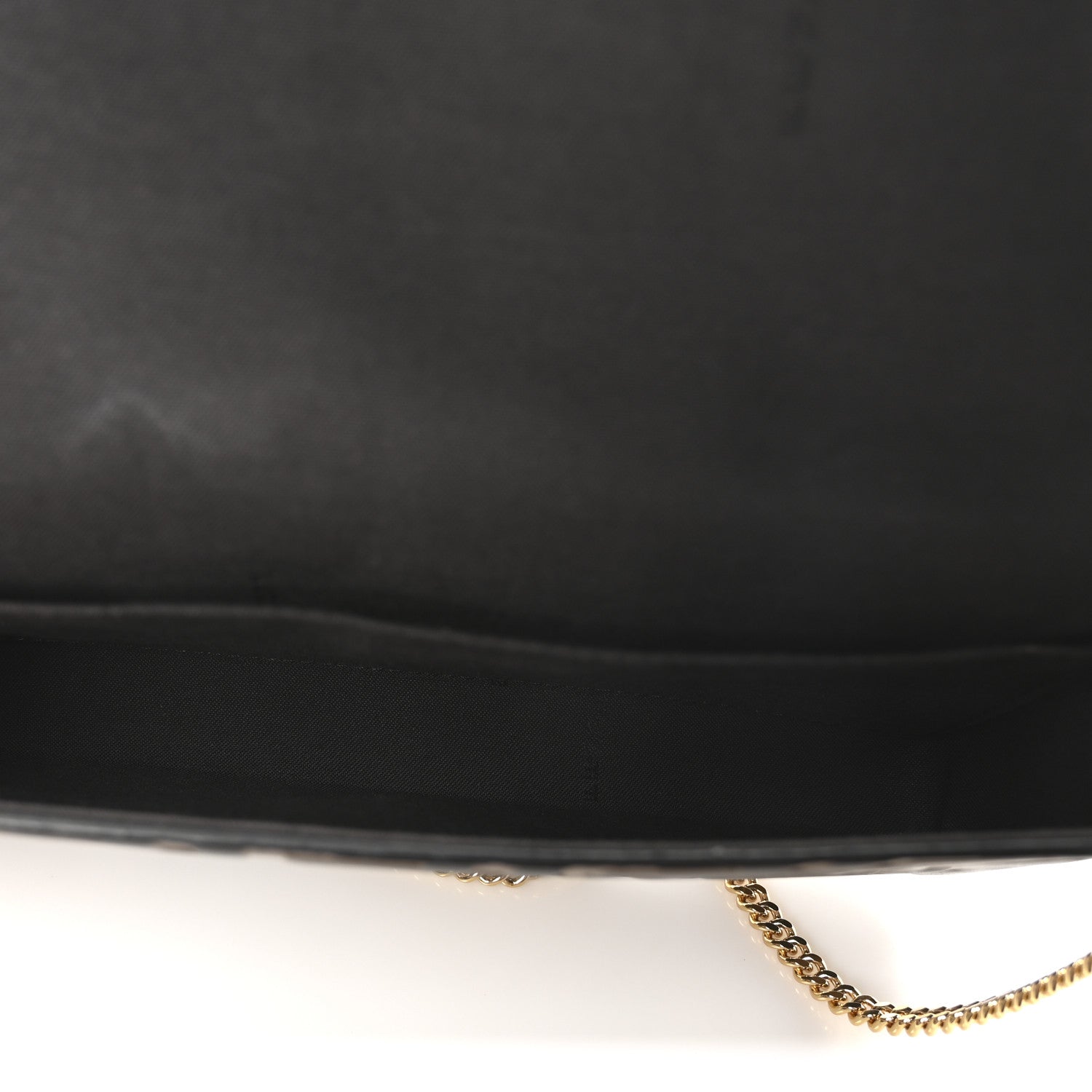 Fendi Vitello Soft F is Fendi Bi-Color FF 1974 Embossed Envelope Wallet On Chain with Pouches Maya Black 7 of 12