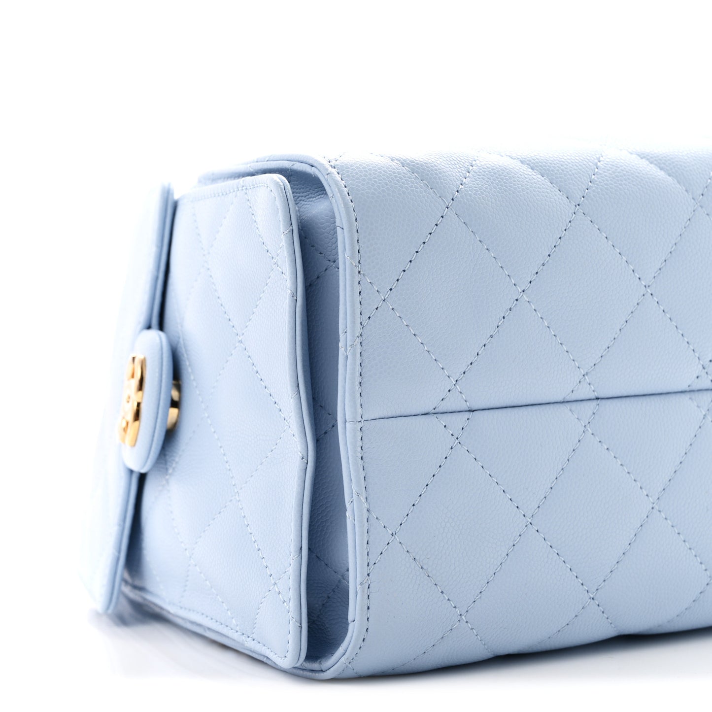 Caviar Quilted Small Chanel 25 Handbag Light Blue