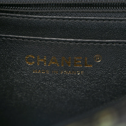 Chanel Calfskin Crocodile Embossed Graffiti 2.55 Mini Cocodile Reissue Flap Black Pink 6 of 10