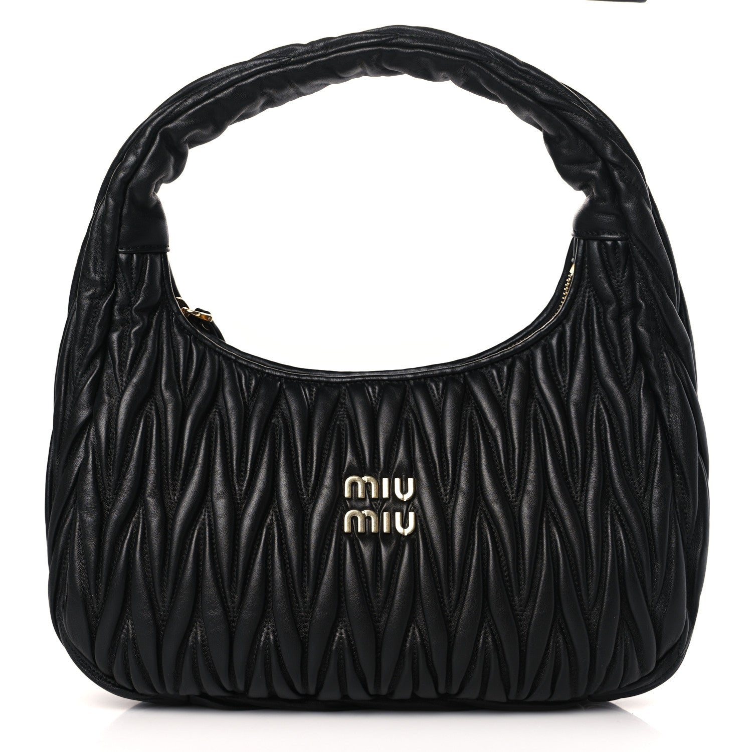 Miu Miu Nappa Matelasse Wander Large Hobo Black 1 of 8