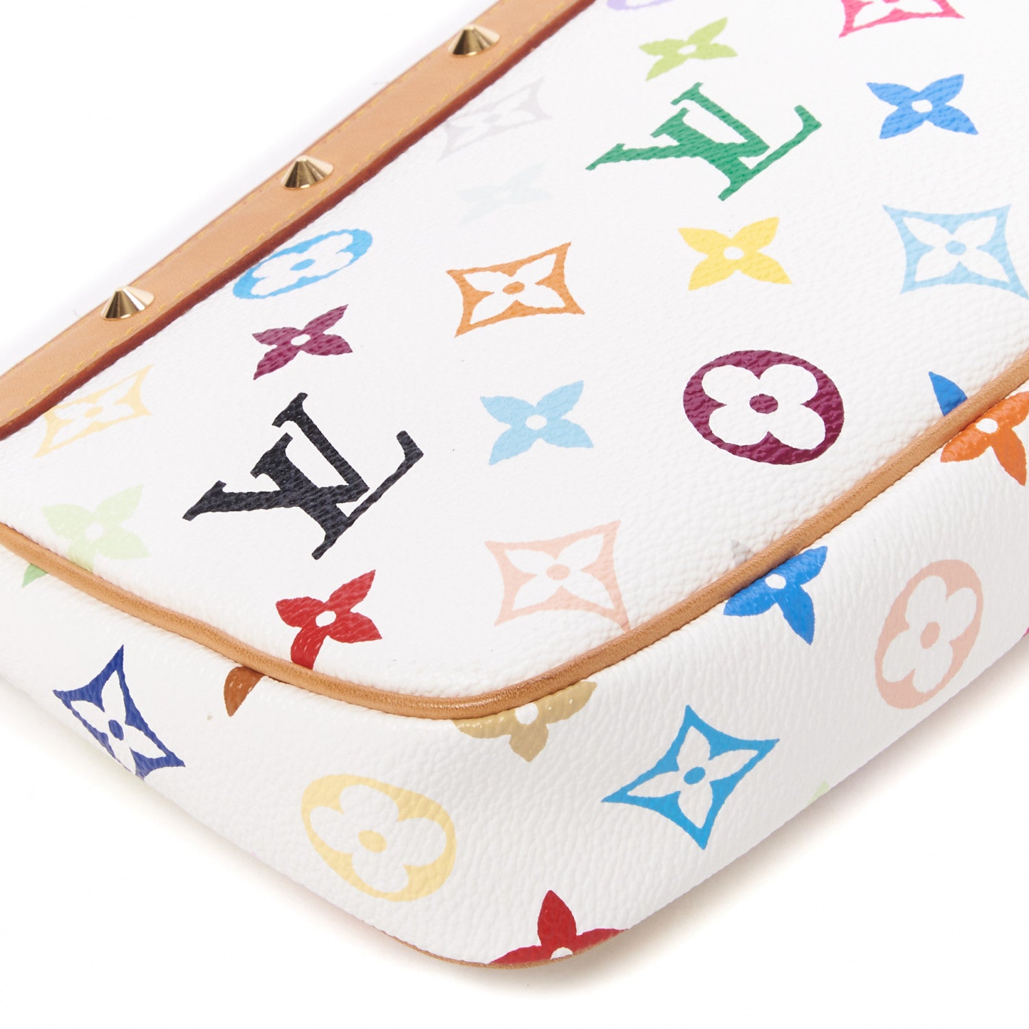 Louis Vuitton Monogram Multicolor Pochette Accessories White 5 of 8