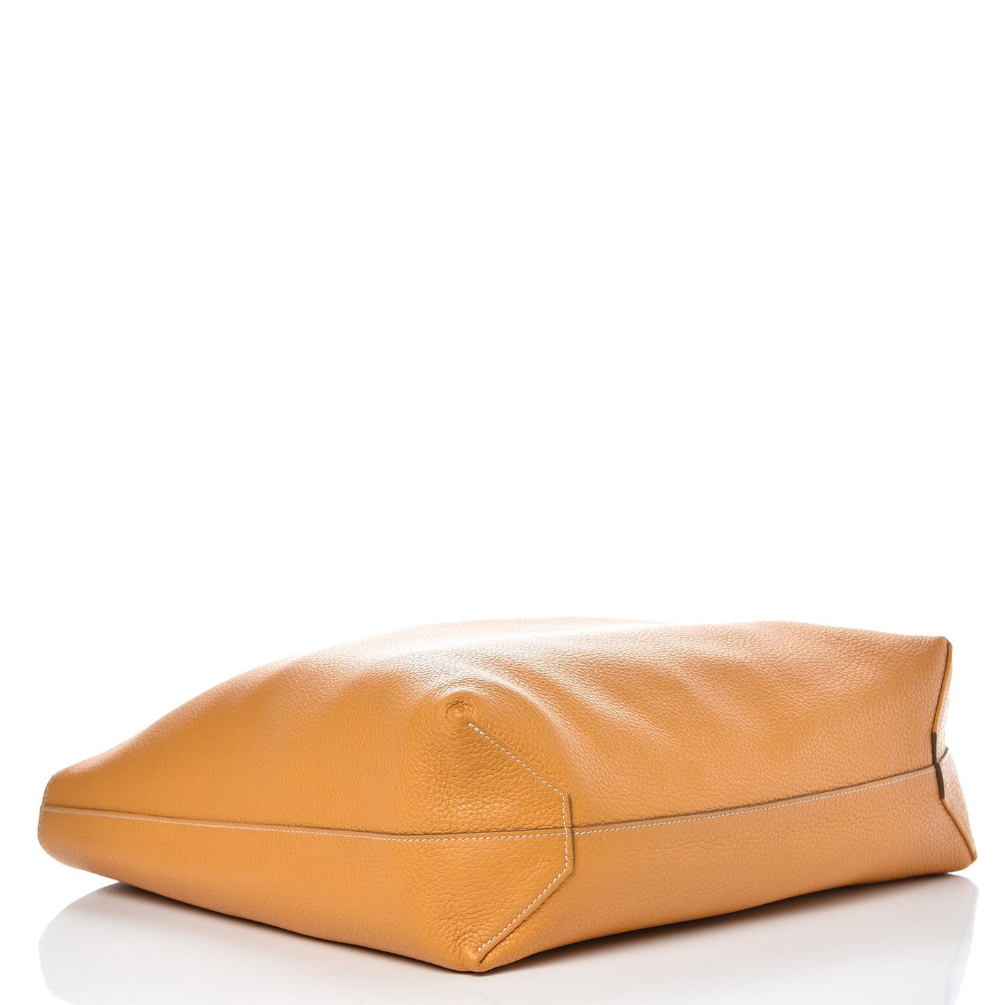 Taurillon Clemence Double Sens 36 Reversible Tote Orange Curry
