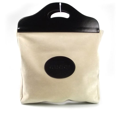 Gucci Leather Logo Shopper Tote Ivory 1 of 7