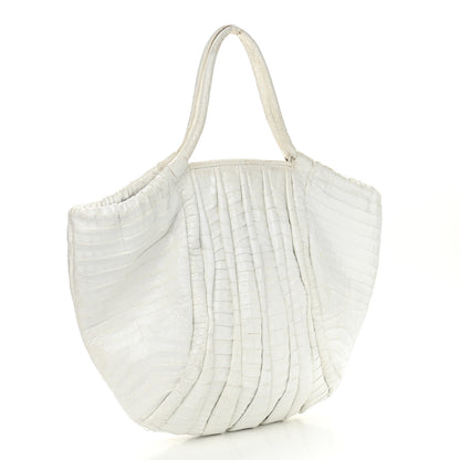 Nancy Gonzalez Crocodile Top Handle Tote White 3 of 25
