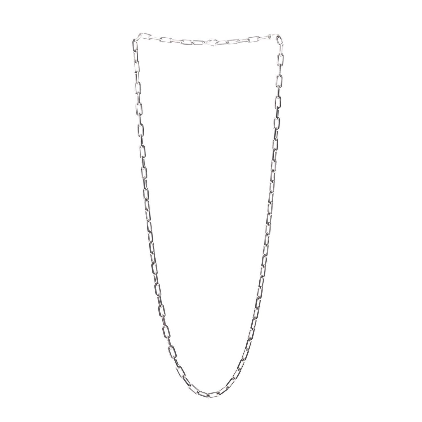 18K White Gold SM Santos De Cartier Link Necklace