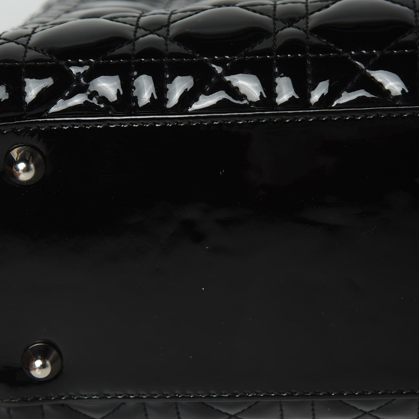 Patent Cannage Large Lady Dior Black