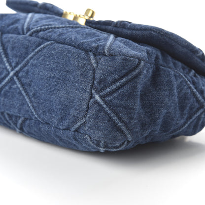 Chanel Denim Quilted Medium 19 Flap Blue 7 of 11