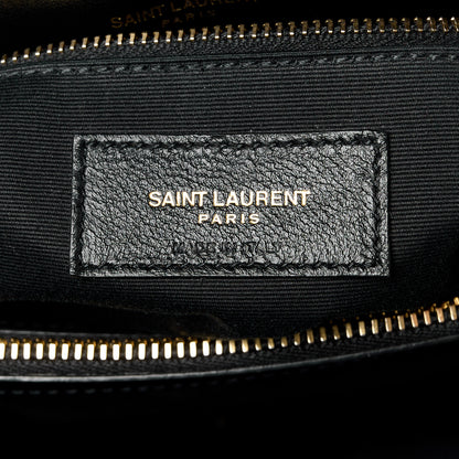 Saint Laurent Calfskin Y Quilted Monogram Medium Loulou Chain Satchel Black 7 of 13