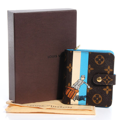 Louis Vuitton Monogram Groom Compact Zip Wallet Blue 8 of 8