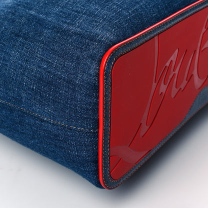 Christian Louboutin Denim Spiked Small Cabarock Shopper Tote 8 of 9