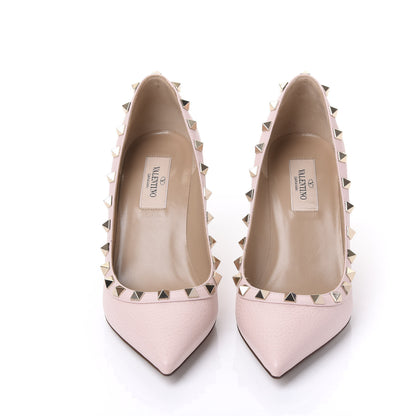 Valentino Garavani Pebbled Calfskin Rockstud 85mm Pumps 36.5 Rose Quartz 3 of 9