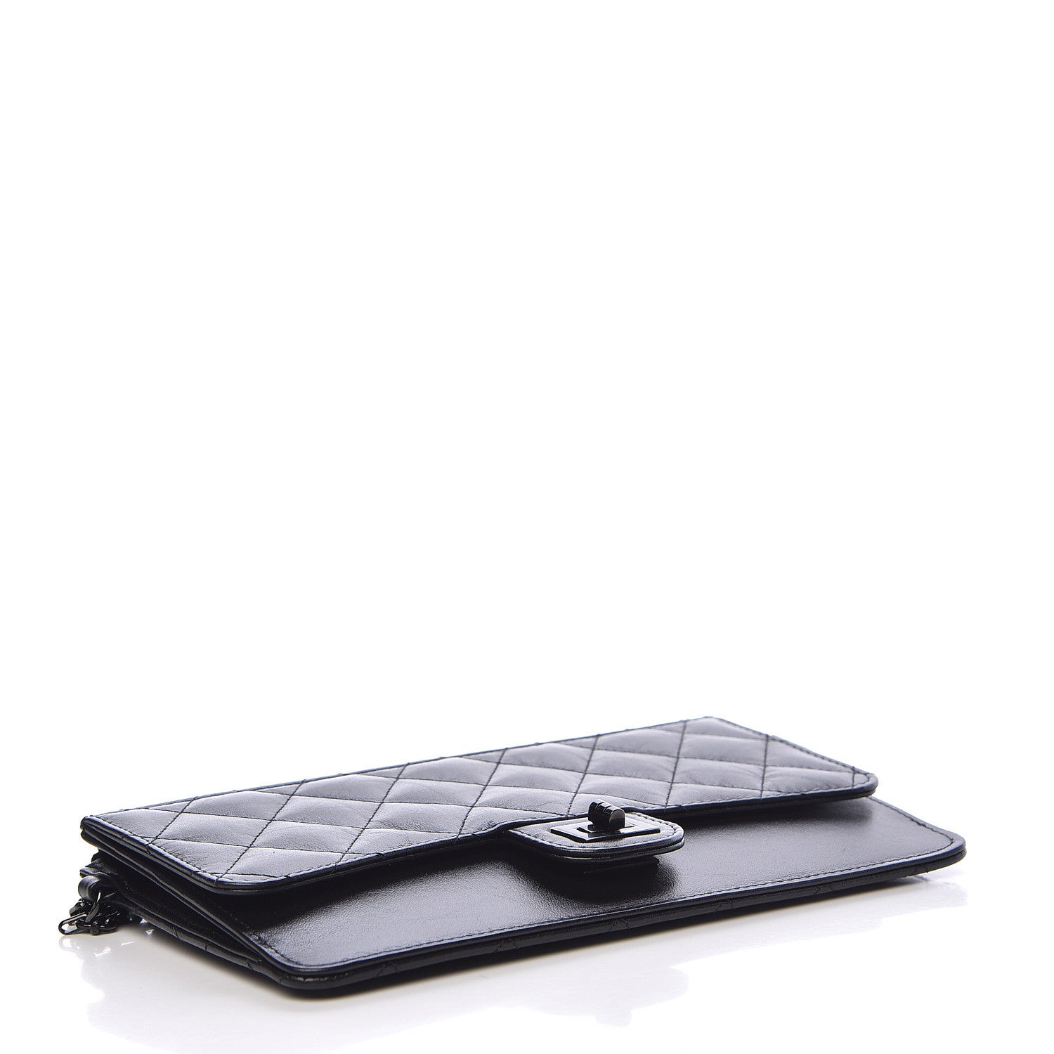 Chanel Aged Calfskin Quilted 2.55 Reissue Pouch With Chain Handle So Black 4 of 11