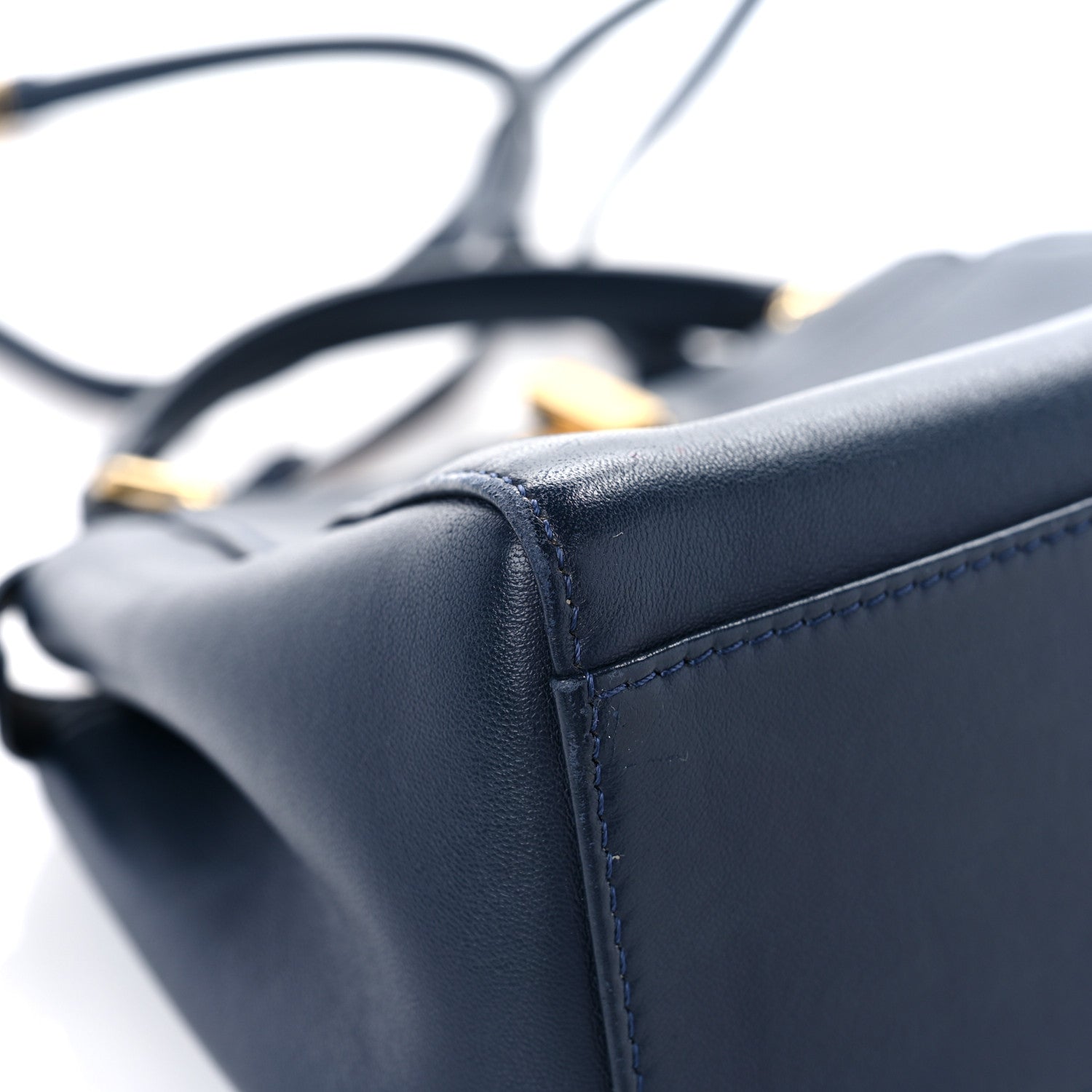 Fendi Nappa Mini Peekaboo Iconic Satchel Navy 9 of 12