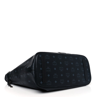 MCM Visetos Medium Reversible Shopping Tote Black 5 of 17