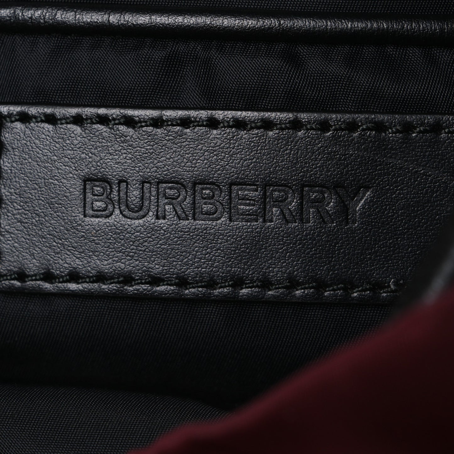 Nylon Medium Rucksack Backpack Burgundy Red