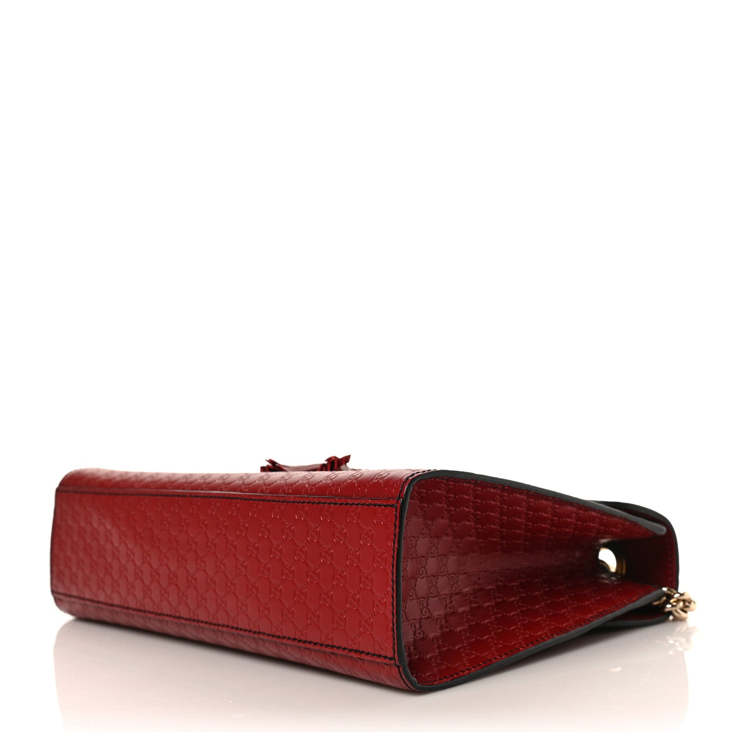 Gucci Microguccissima Medium Emily Chain Shoulder Bag Red 9 of 10