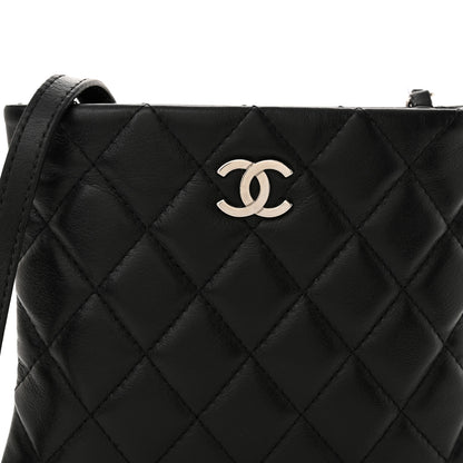 Chanel Lambskin Quilted Crossbody Bag Black 8 of 14