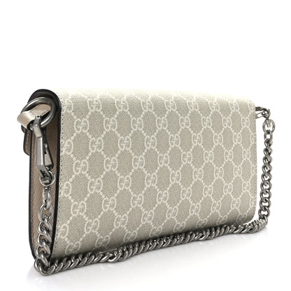 Gucci GG Supreme Monogram Textured Dollar Calfskin Dionysus Small Shoulder Bag Beige Mystic White Oatmeal 3 of 10