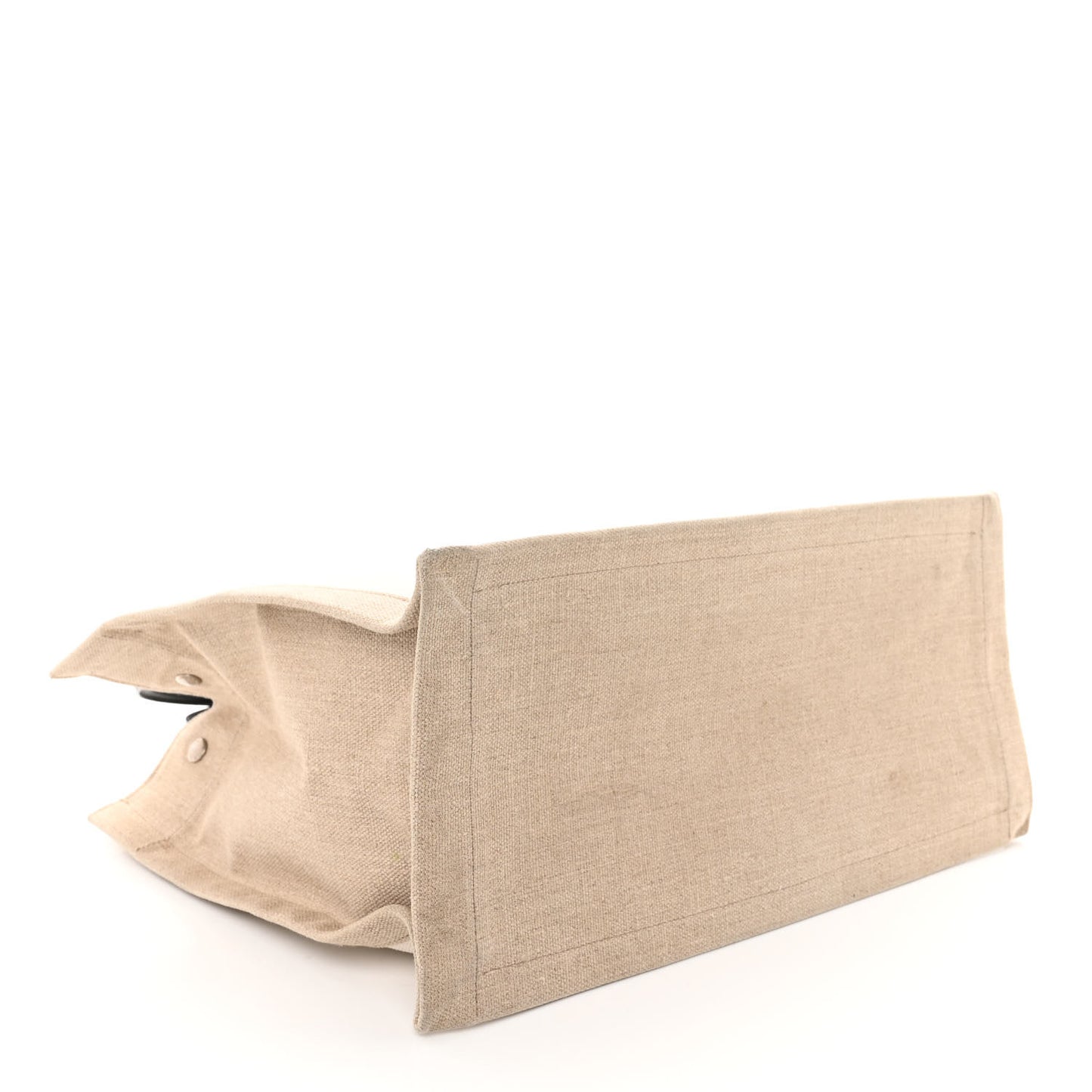 Linen Calfskin Small Rive Gauche Tote Greggio Natural