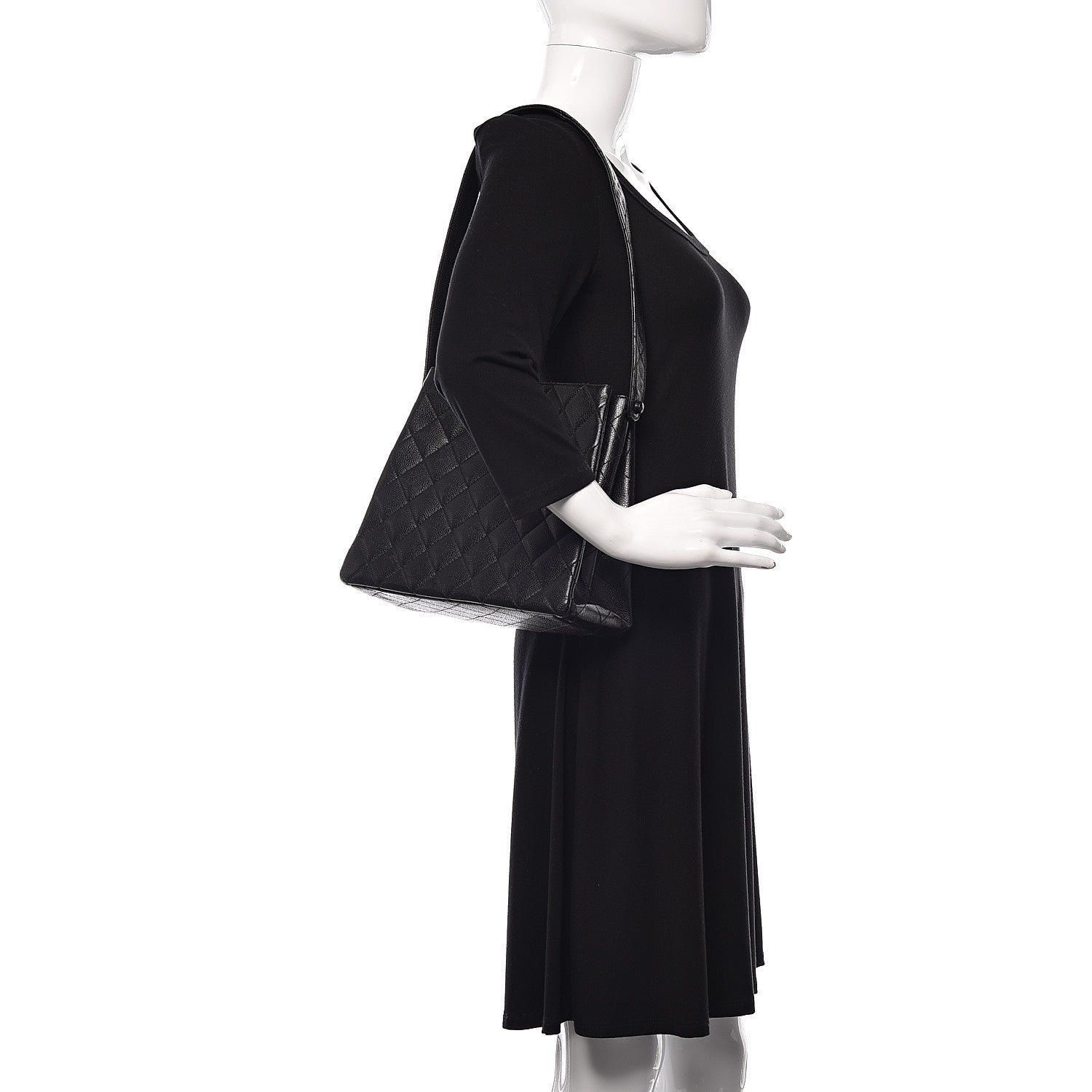 Chanel Caviar Quilted Shoulder Bag Black 2 of 12