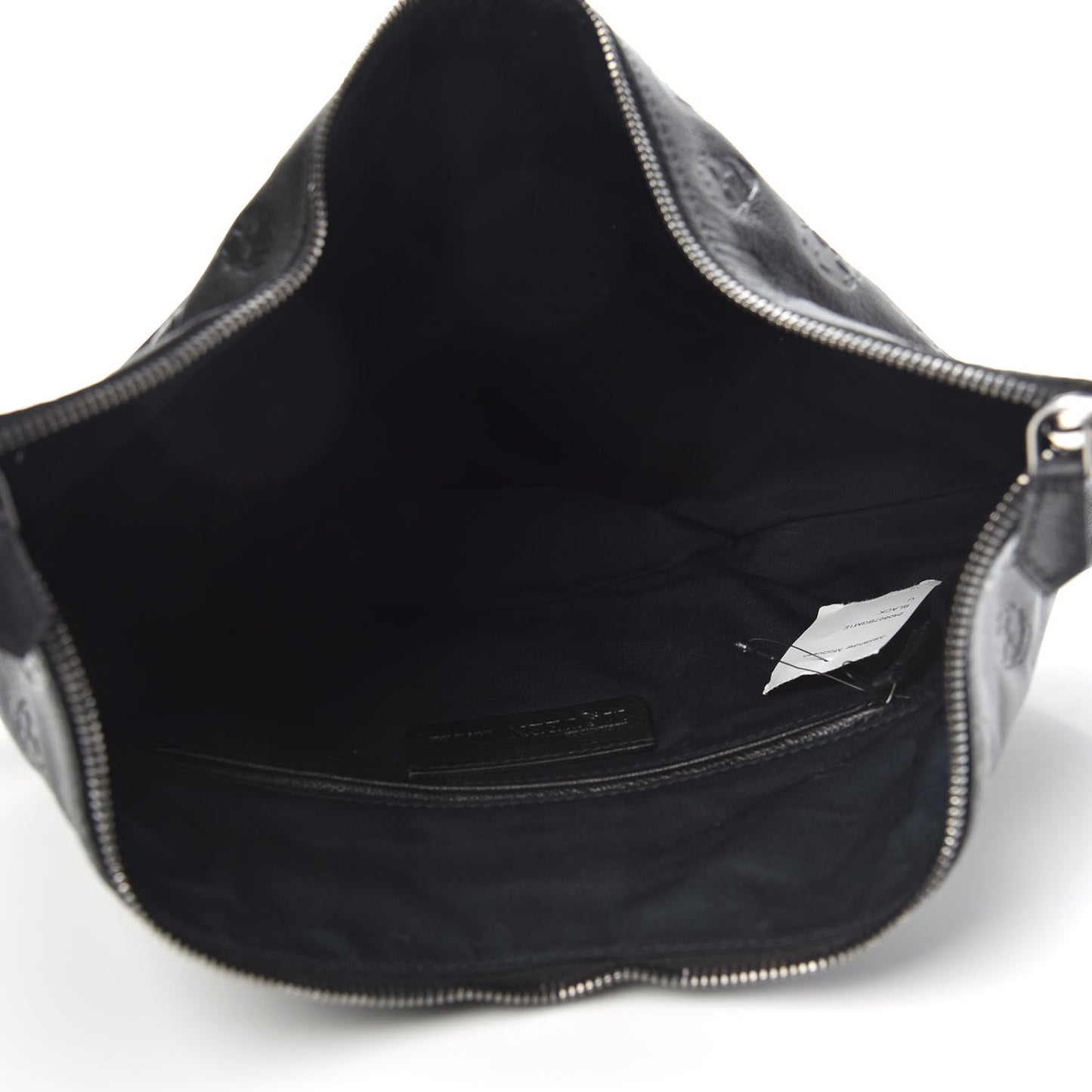 Calfskin Skull Embossed De Manta Clutch Black