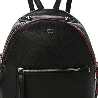 Fendi Vitello Dolce Crystal Flowerland Croc Tail Mini Backpack  Black Multicolor 8 of 10