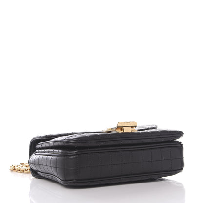 Celine Calfskin Quilted Small C Bag Black 3 of 9