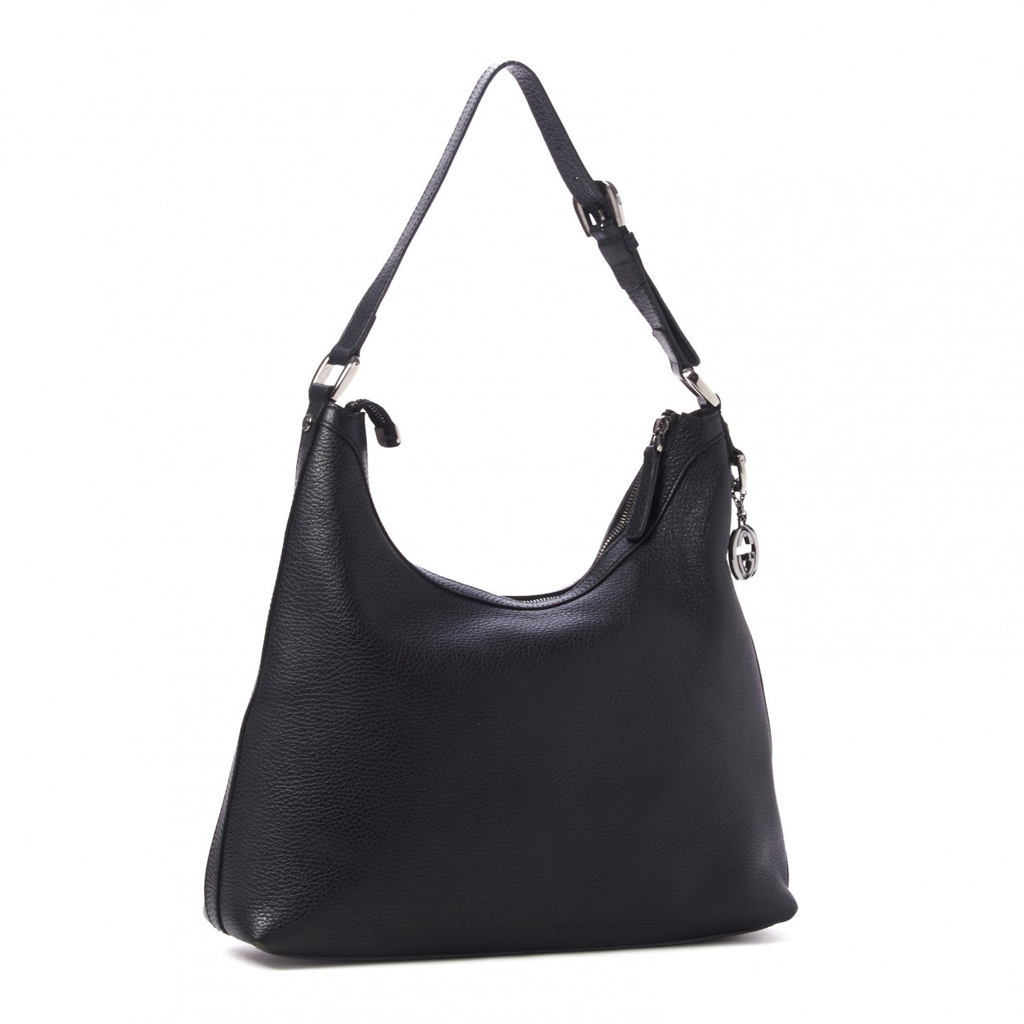 Dollar Calfskin GG Charm Hobo Black