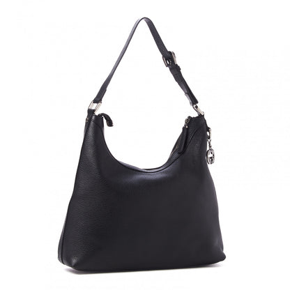 Gucci Dollar Calfskin GG Charm Hobo Black 2 of 8