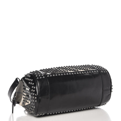 Burberry Nylon Beat Check Studded Medium Edenham Satchel Black 10 of 23