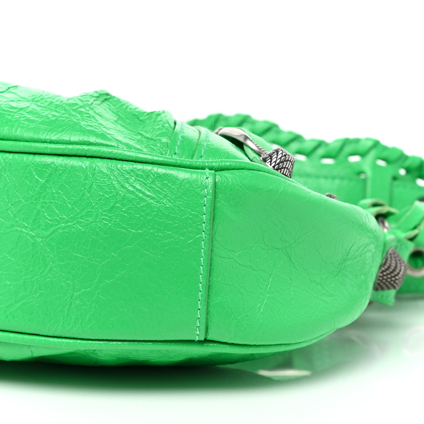 Agneau Arena Le Cagole Shoulder Bag XS Vivid Green