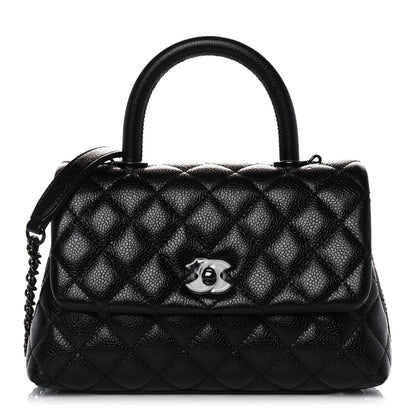 Chanel Caviar Quilted Mini Coco Handle Flap So Black 1 of 12